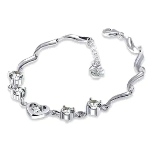 Bracciale Petite con cristalli e zirconi a forma di cuore